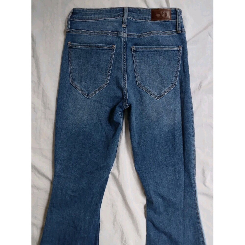 Hollister High Rise Vintage Flare Blue Jeans Patchwork Hippie Festival Women's 3 - Picture 12 of 13